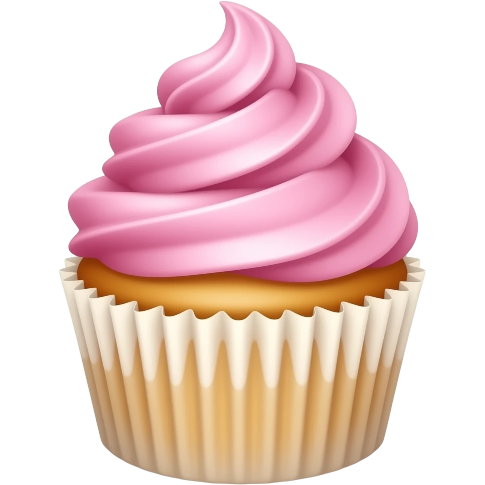 Cupcake with pink icing emoji