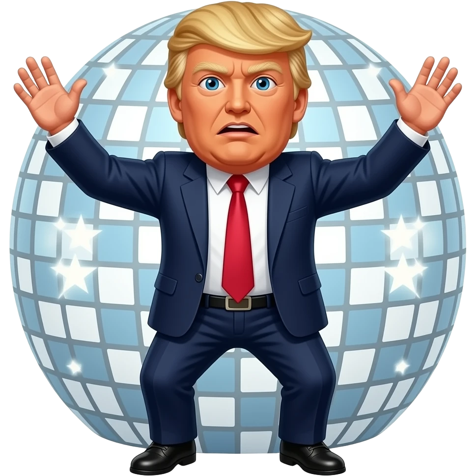 donald trump dancing disco emoji