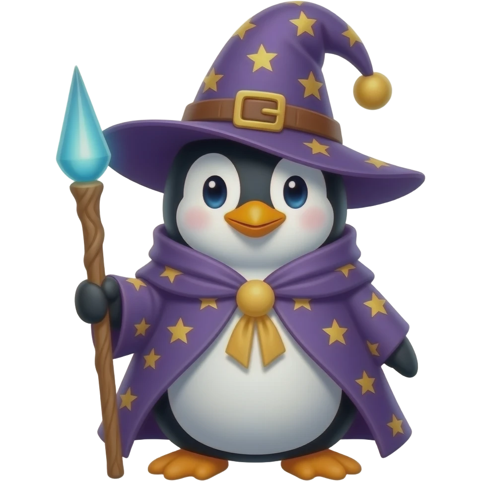 Penguin Wizard emoji