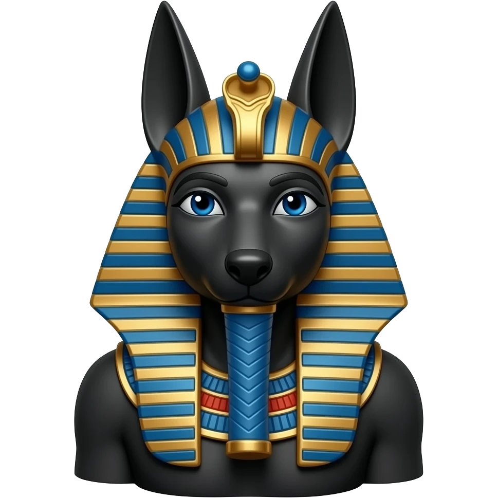 Proud Black, lapis rose gold, and anubis statue posed emoji
