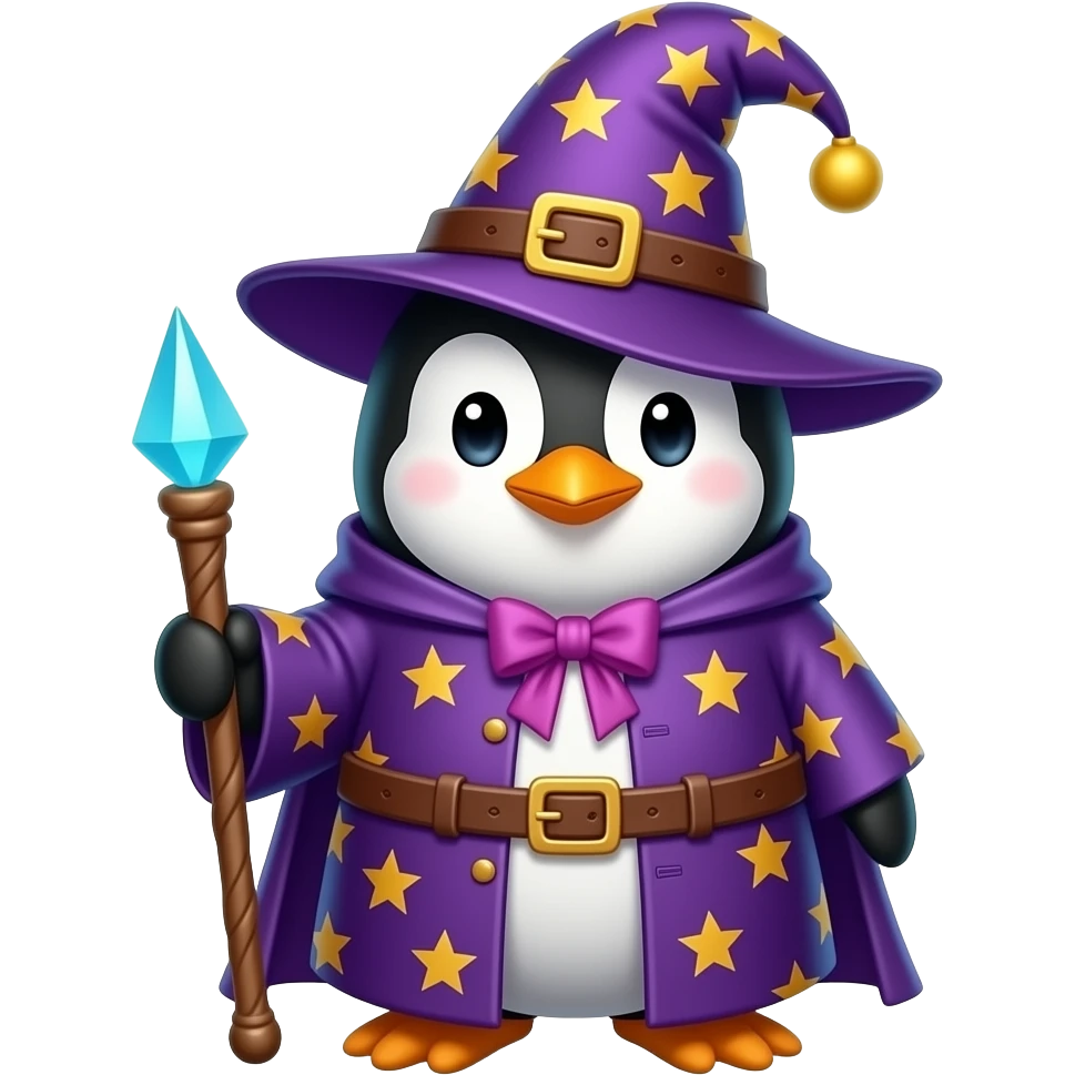 Penguin Wizard emoji