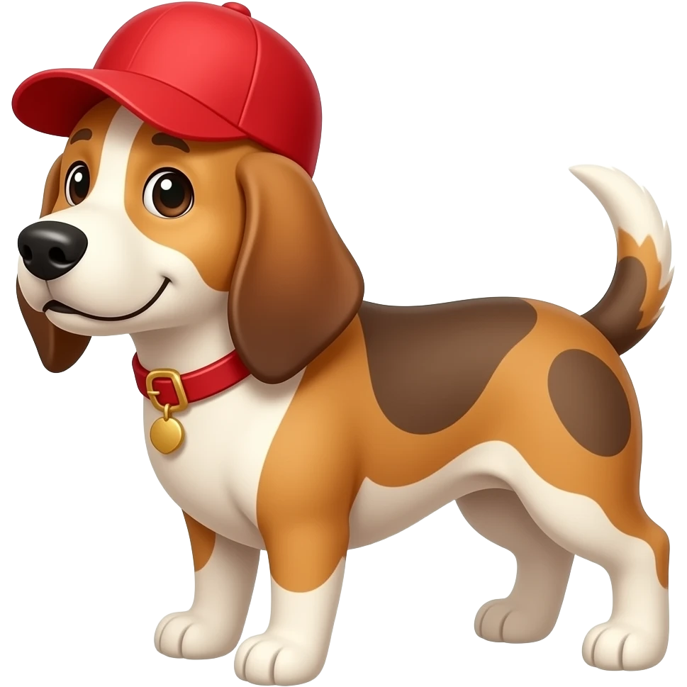 dog with a red hat emoji