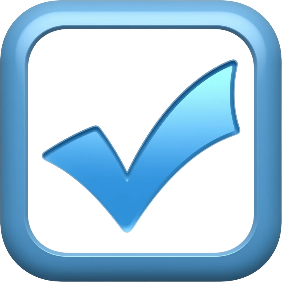Blue tick emoji