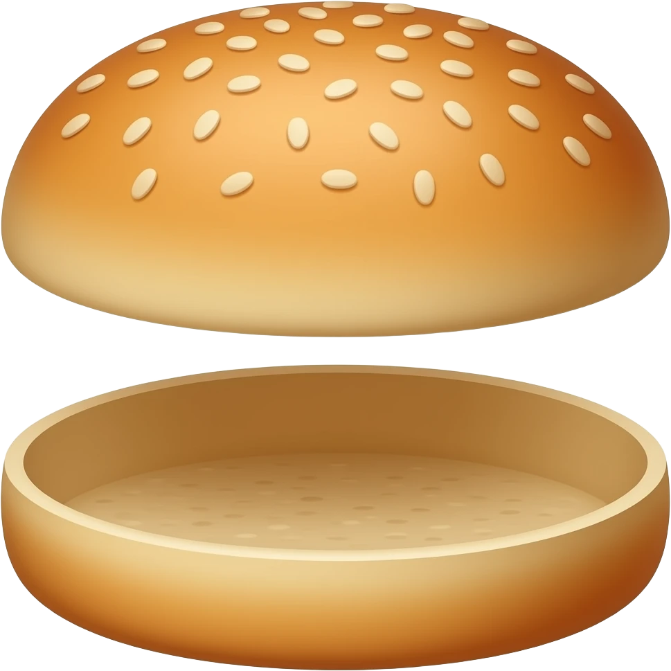 2 empty hamburger buns emoji