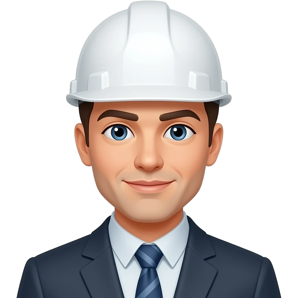 A civil engineer white casco emoji