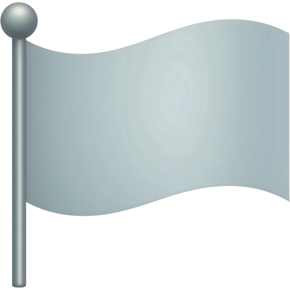 White flag with round push pin on it emoji
