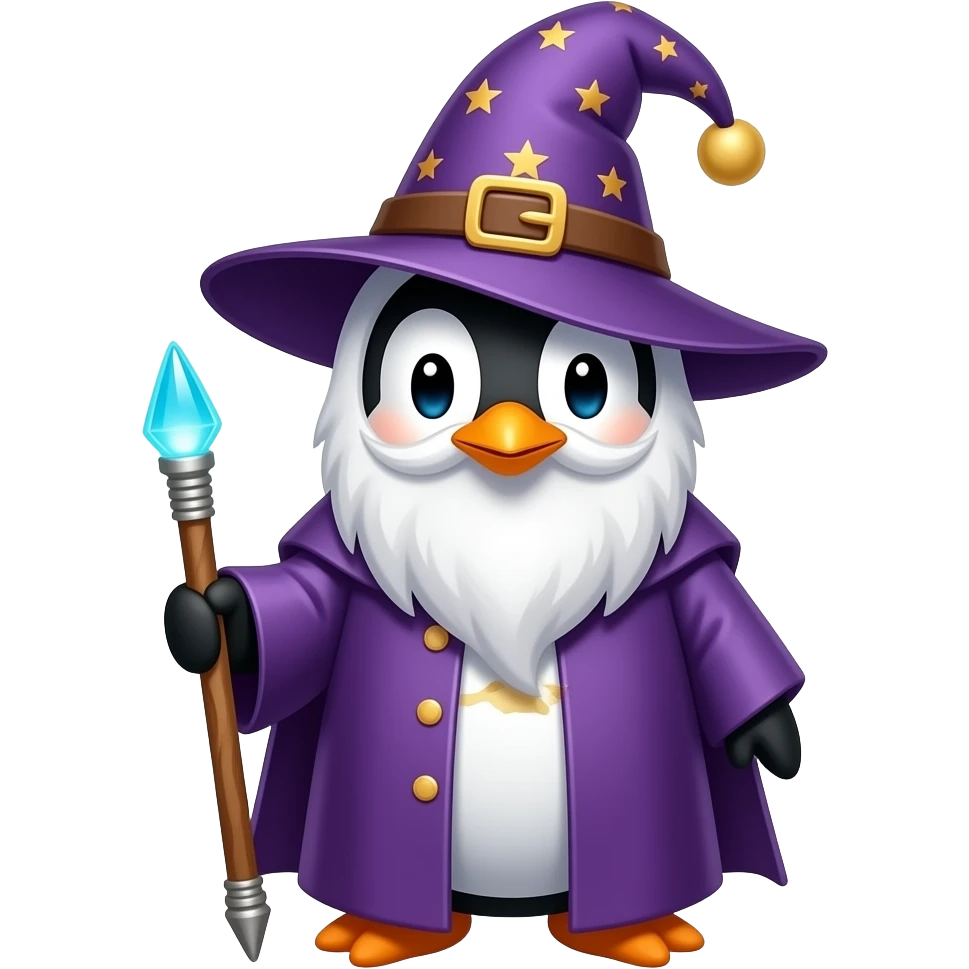 Penguin Wizard emoji