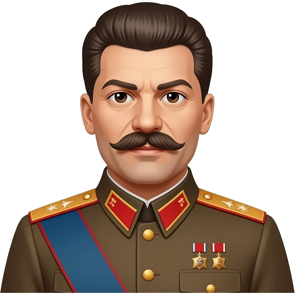 A handsome guy wearing stalin dress emoji
