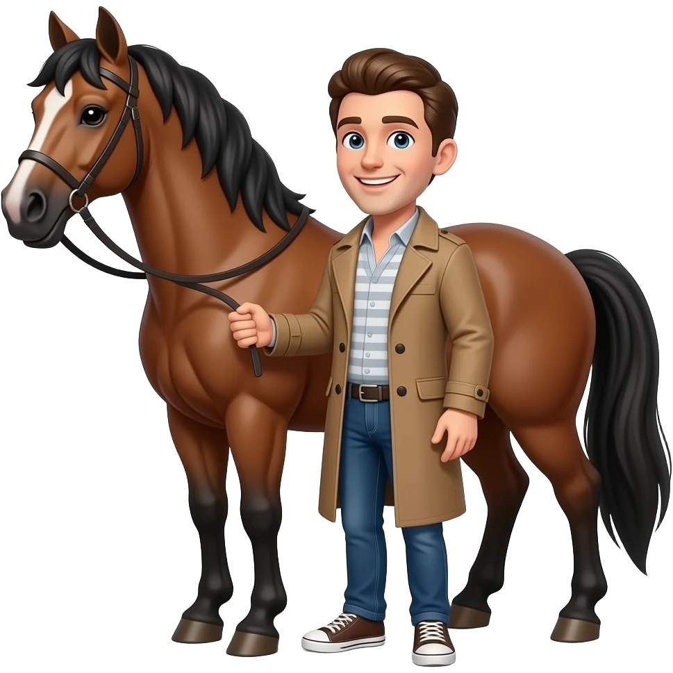 Sexy Chav-lad stallion in a coat - smiley emoji