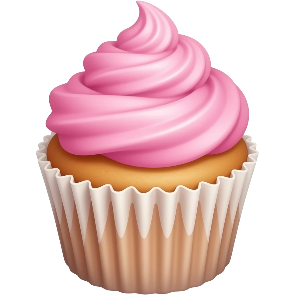 Cupcake with pink icing emoji