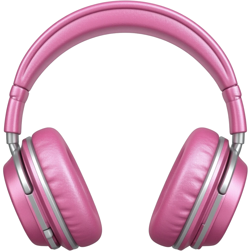 audifonos rosa con brillos emoji