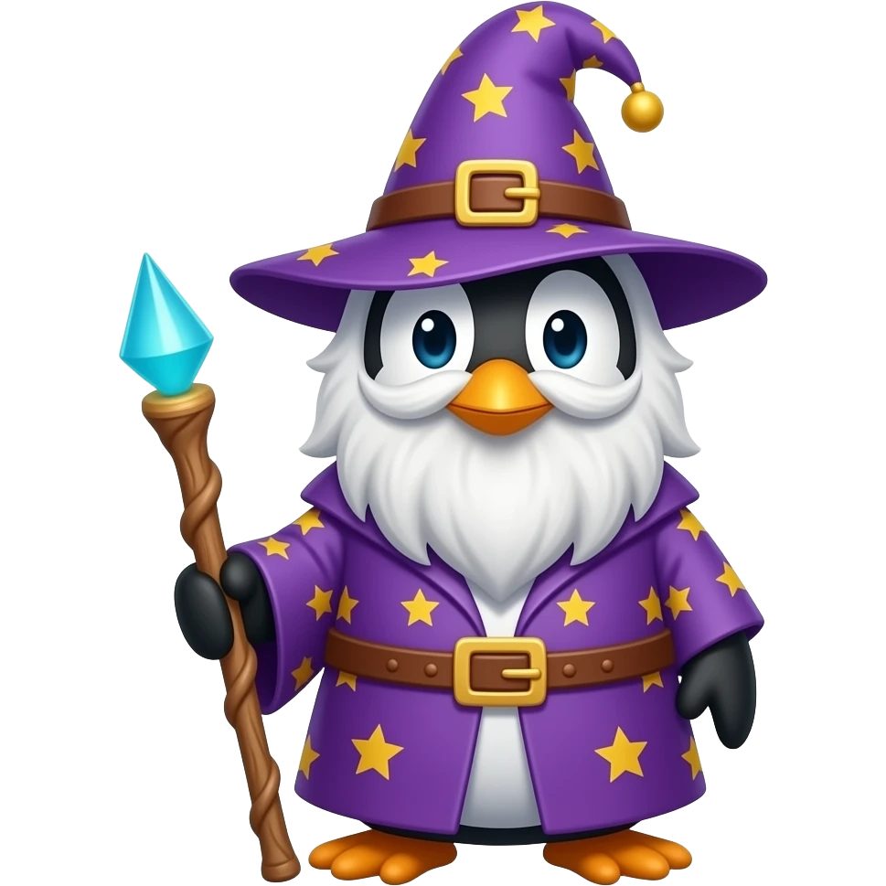 Penguin Wizard emoji