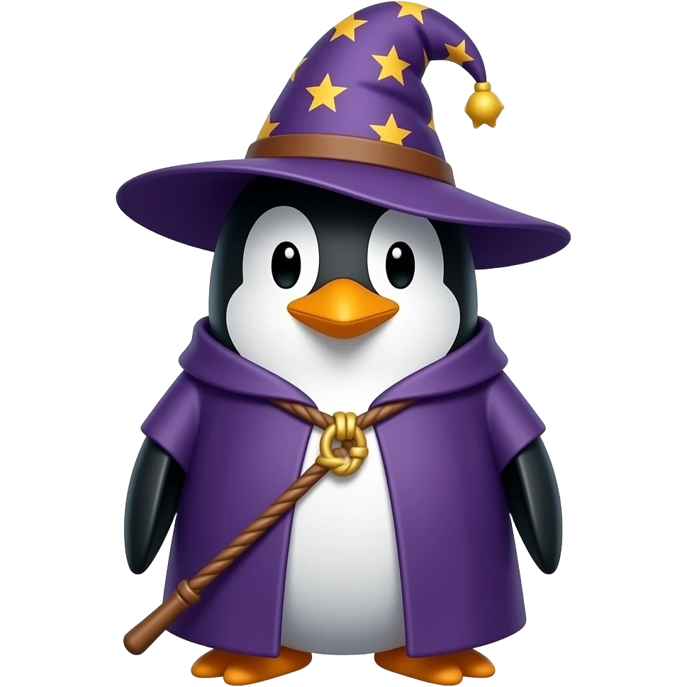 Penguin Wizard emoji
