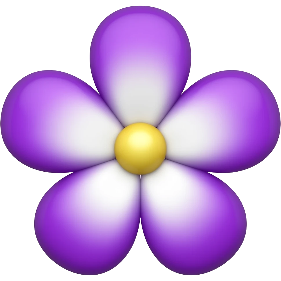 Purple and white colour flower emoji