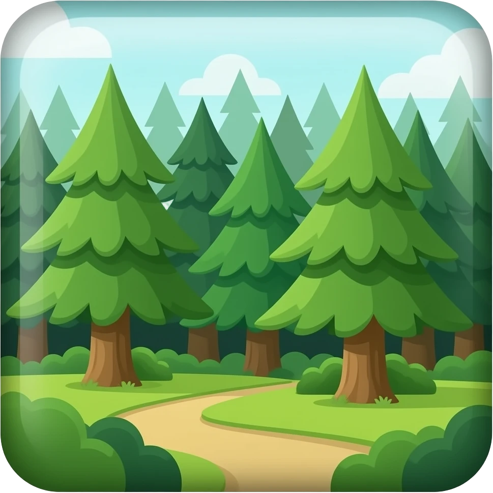 Forest tile emoji no background emoji
