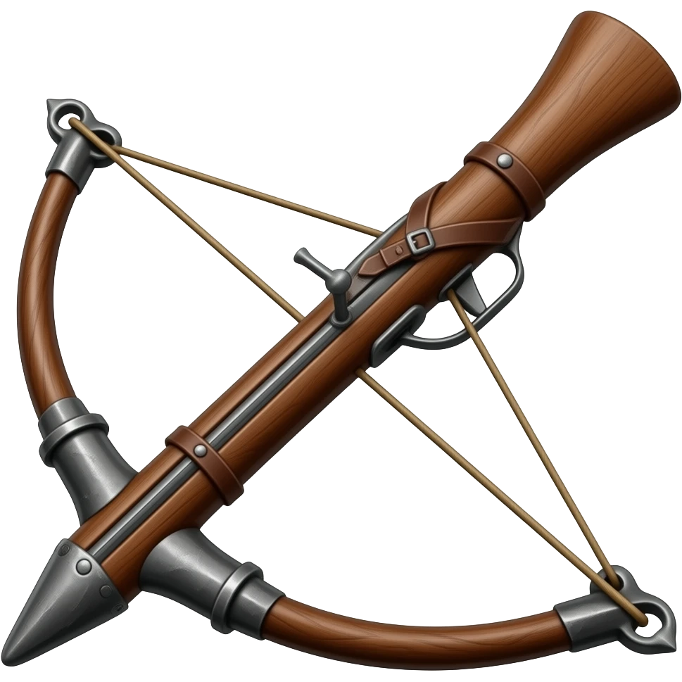 medieval crossbow wood and metal - with no background emoji