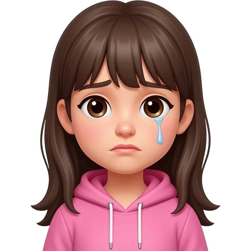 Sad girl pink clothes emoji