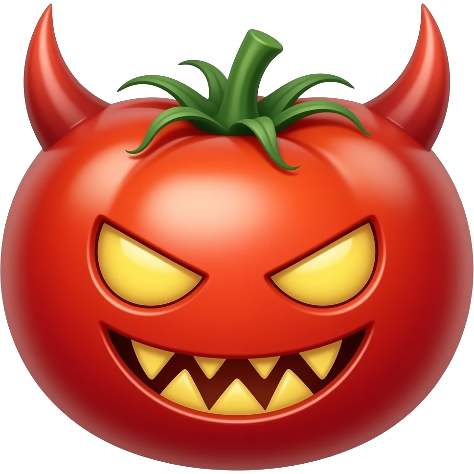 Dead tomato devil emoji