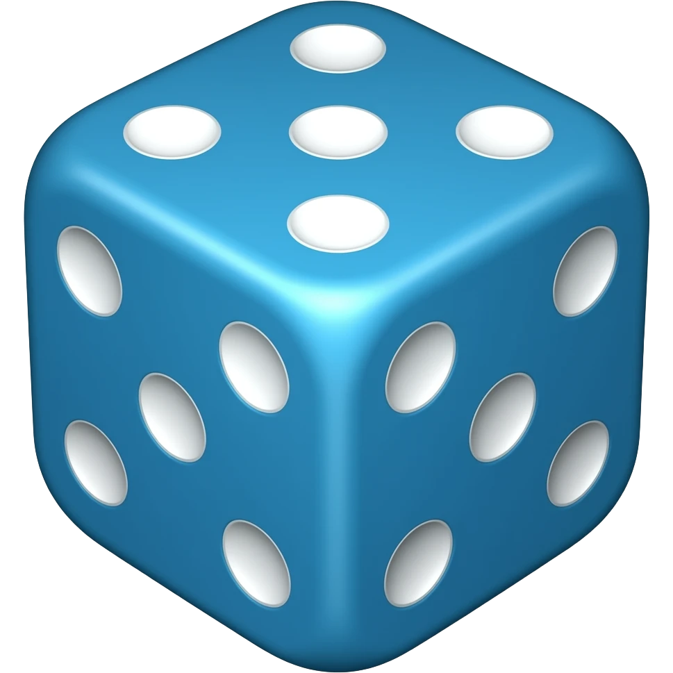 blue Dice emoji