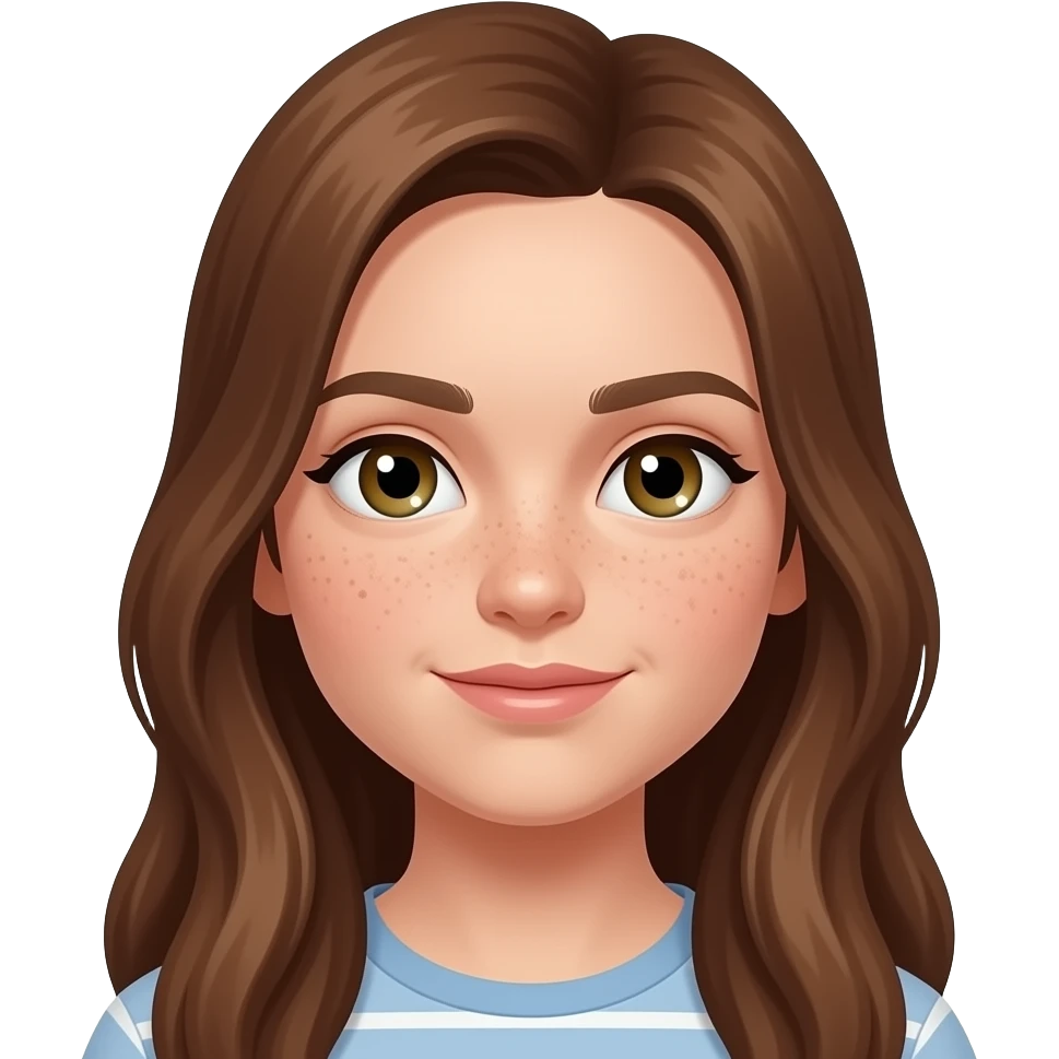 alrededor de la pupila son de color mrrones y luego verdes un chica de 15 años, blanca con peccas, pelo marron  y largo emoji