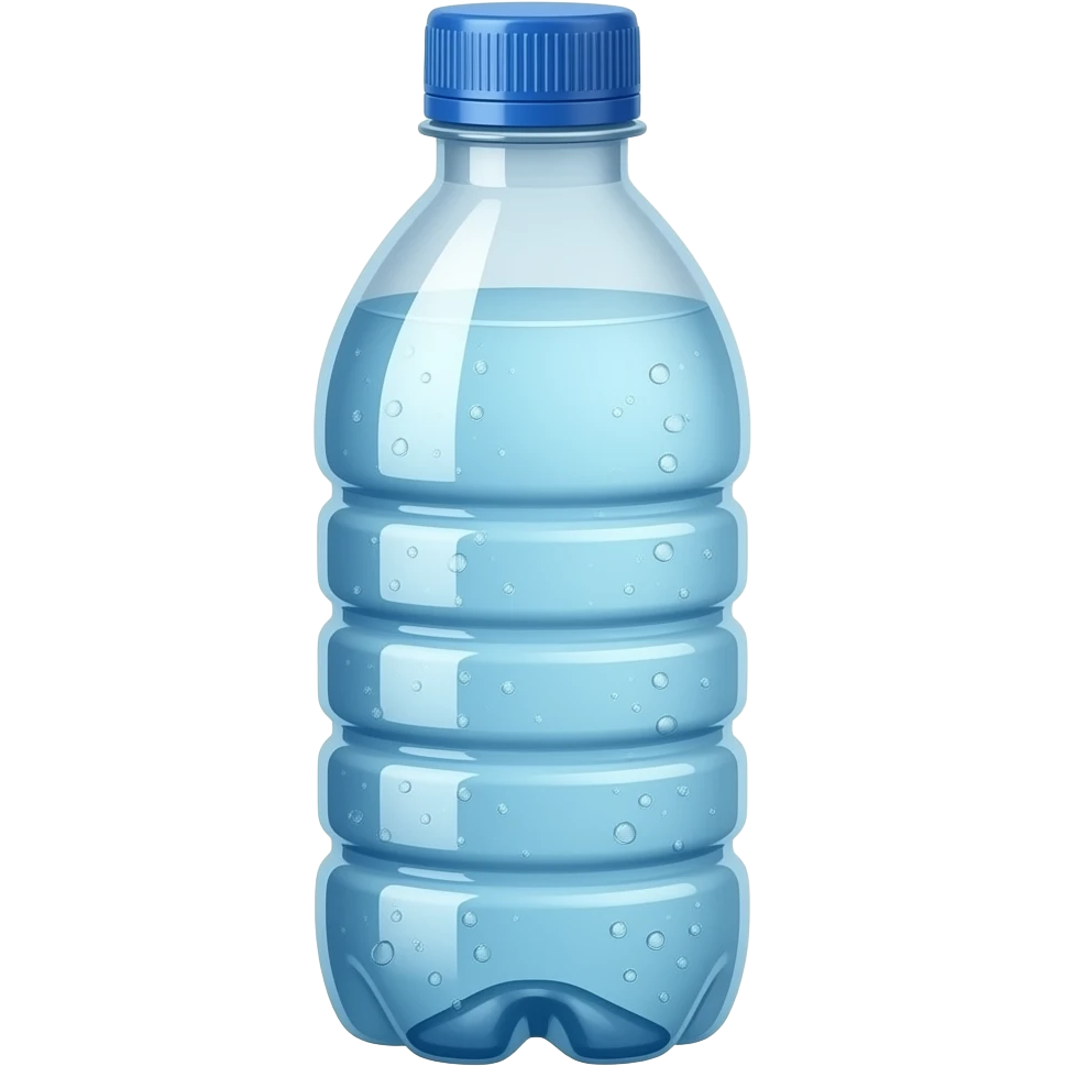 Refreshing ice cold water bottle emoji