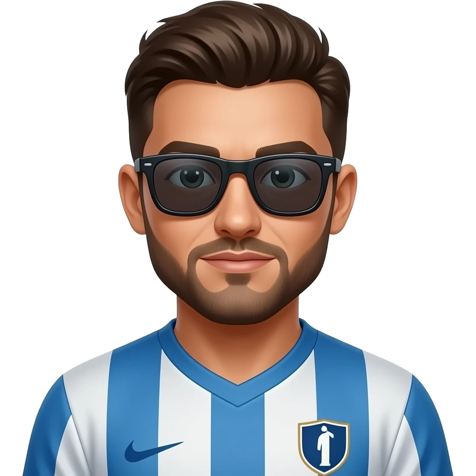 Joueur de foot desiré doué avec lunette de soleil emoji