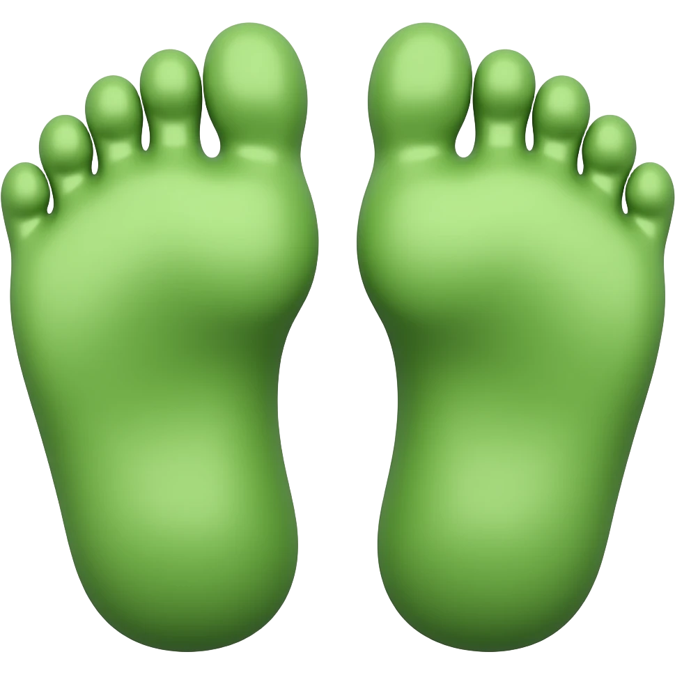 green feet emoji