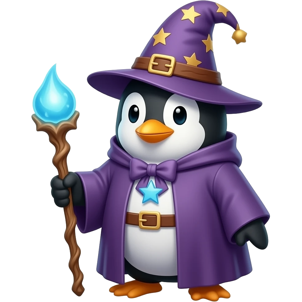 Penguin Wizard emoji