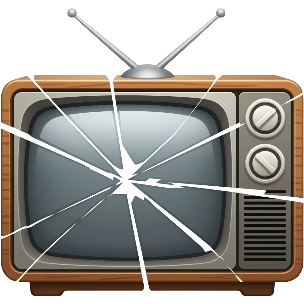 Broken tv emoji