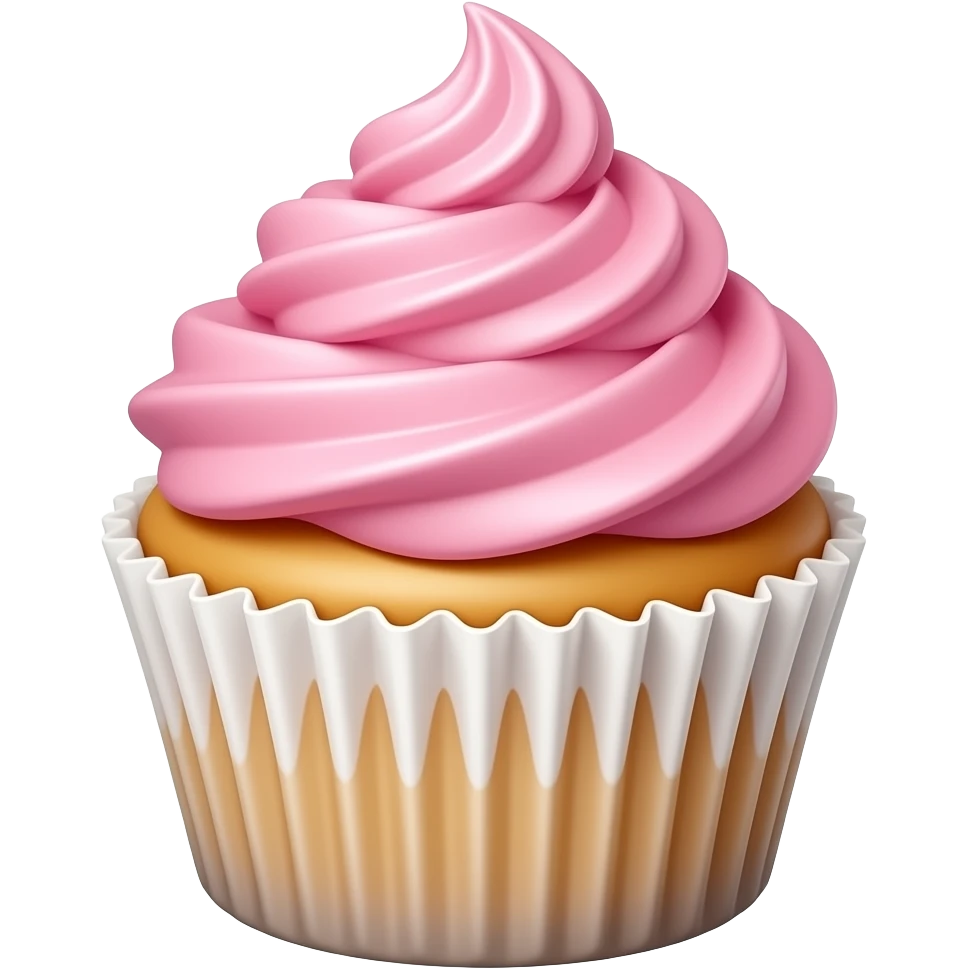 Cupcake with pink icing emoji