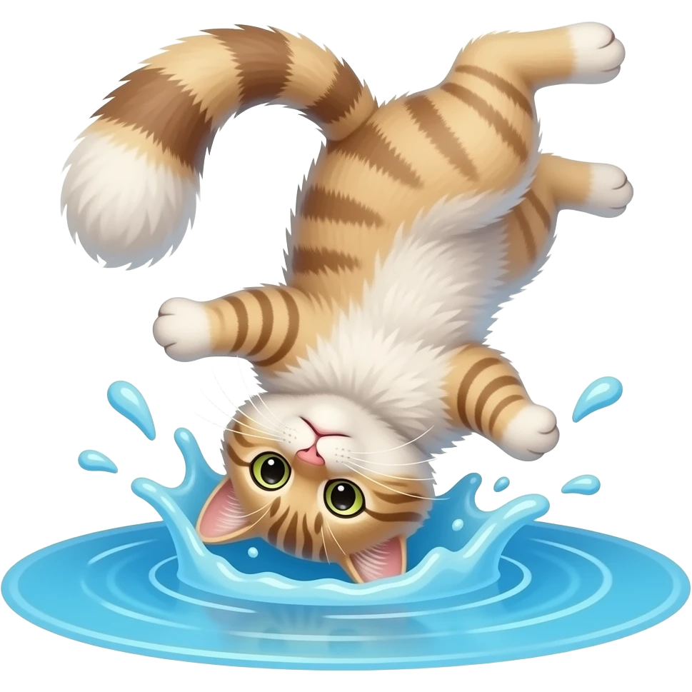 кот матроскин упал в басейн emoji