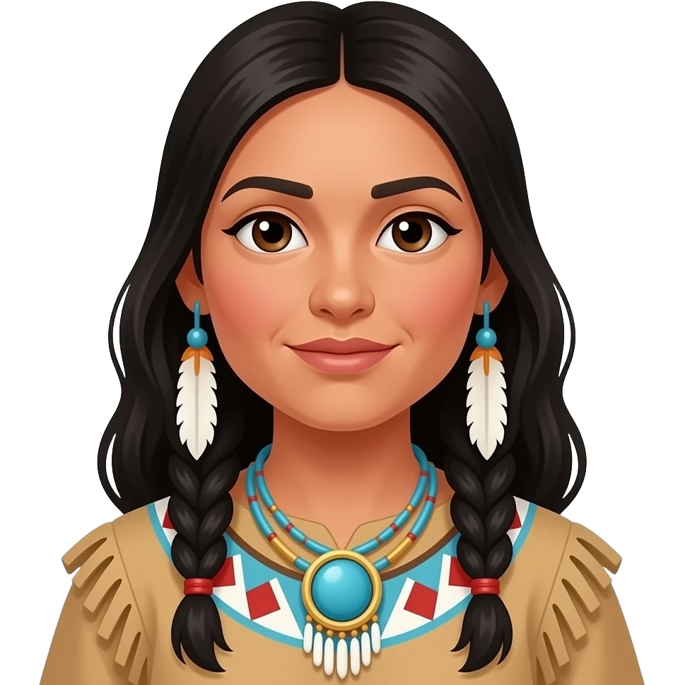 Native American woman emoji | AI Emoji Generator