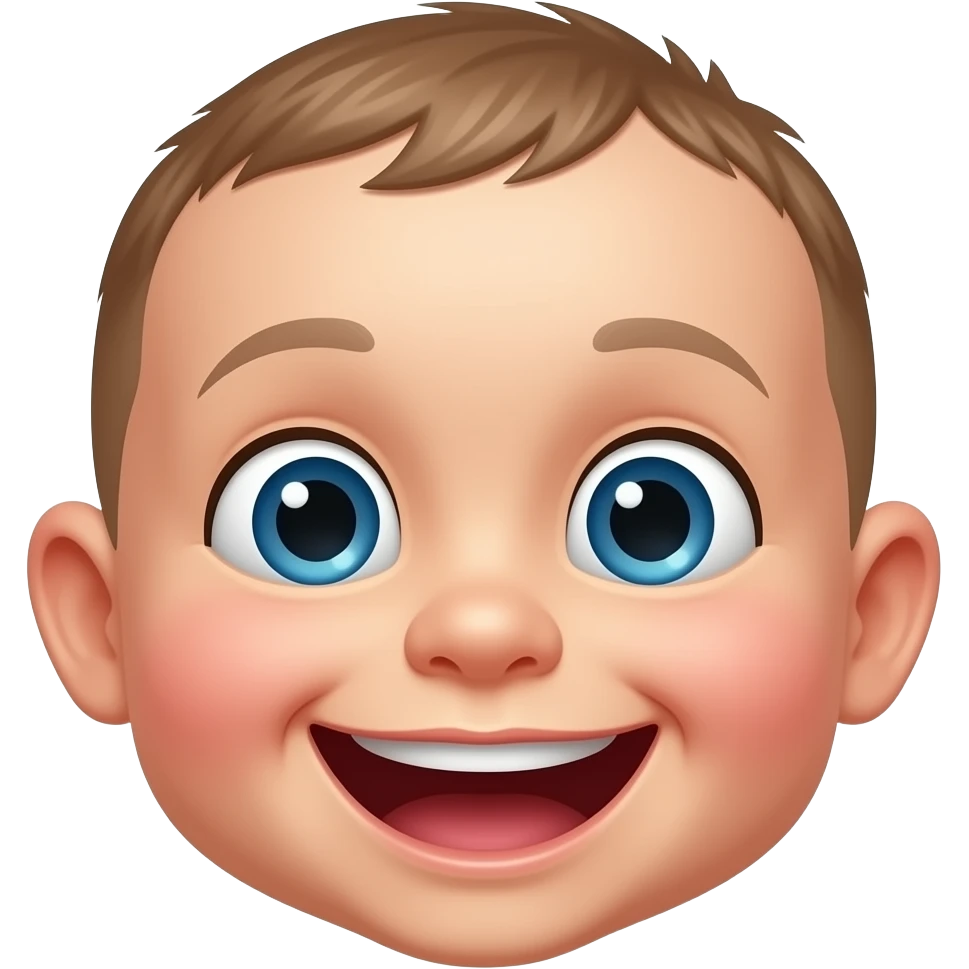 아기얼굴. 중성.웃음 emoji