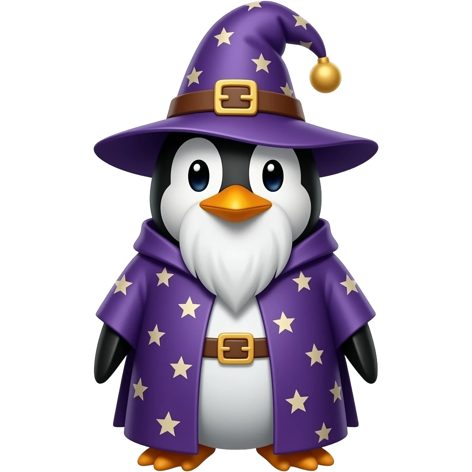 Penguin Wizard emoji
