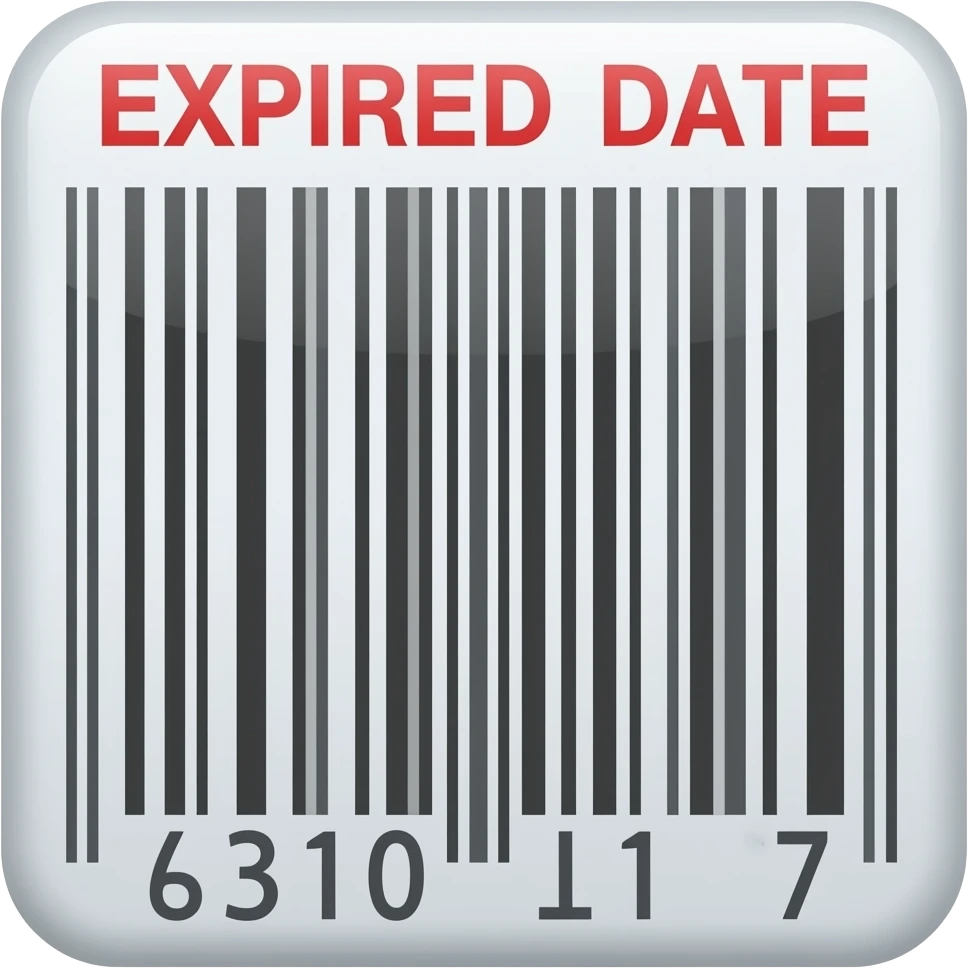 expired date barcode emoji