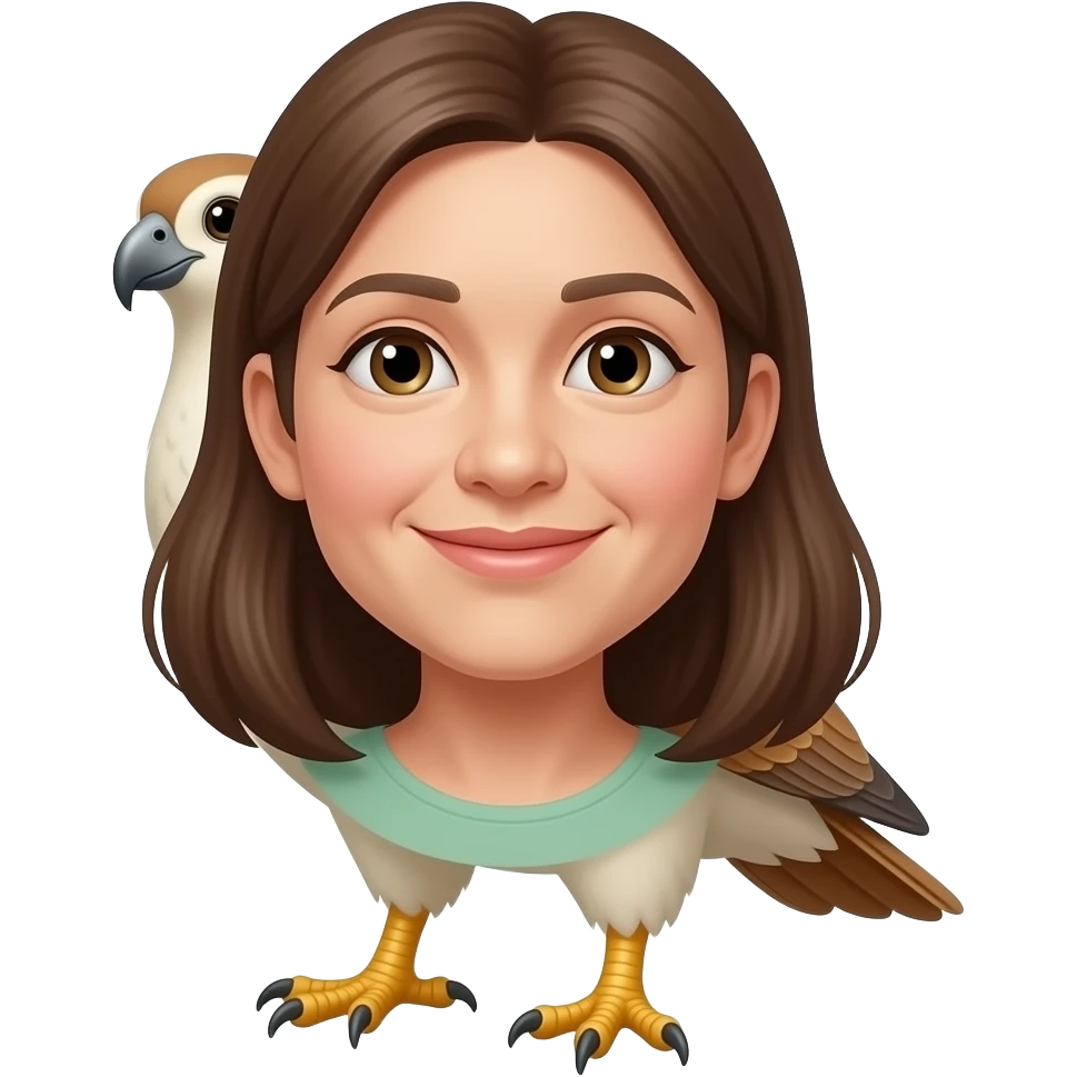 my mom with a four legged bird emoji