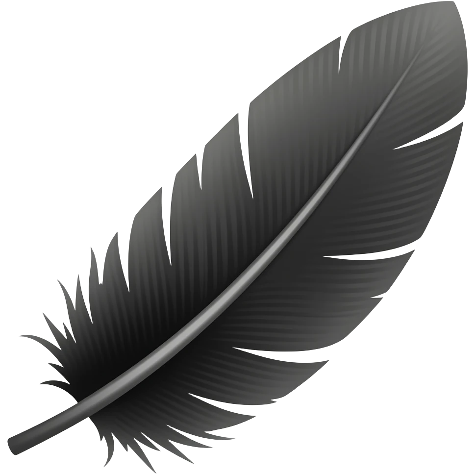 Black feather emoji