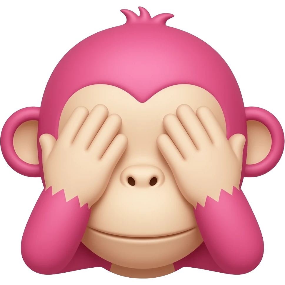 🙈 this emoji large create pink color same to same emoji