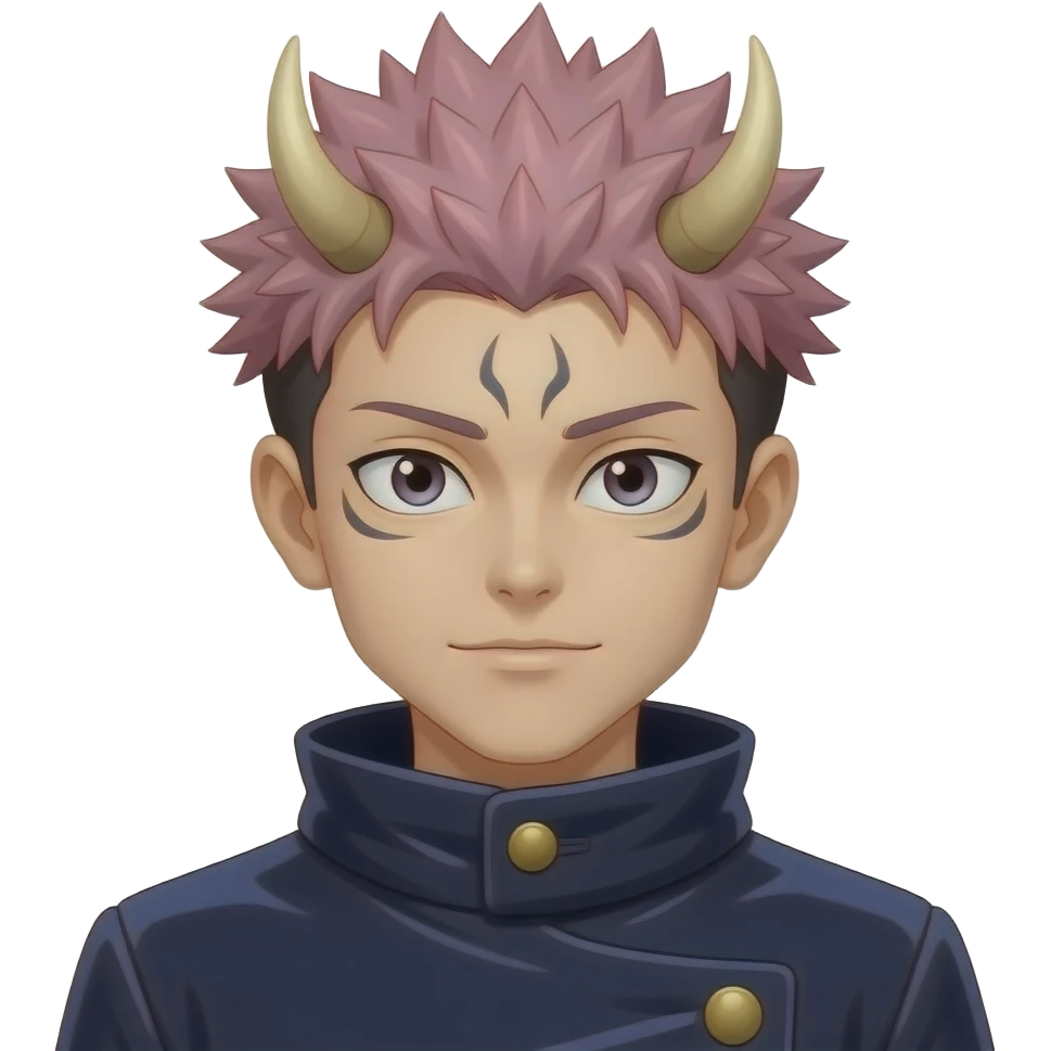 Sukuna de jujutsu kaisen  sin cuernos emoji