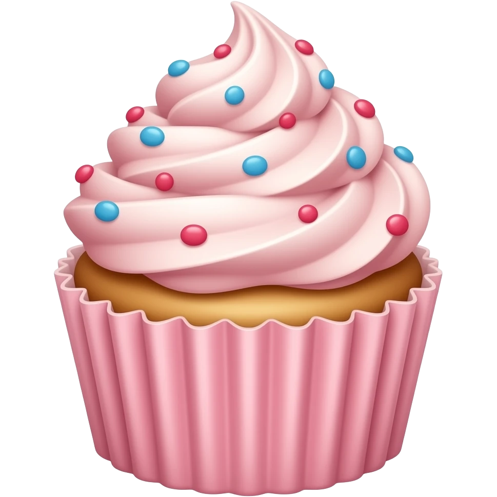 Cupcake pastel pink emoji