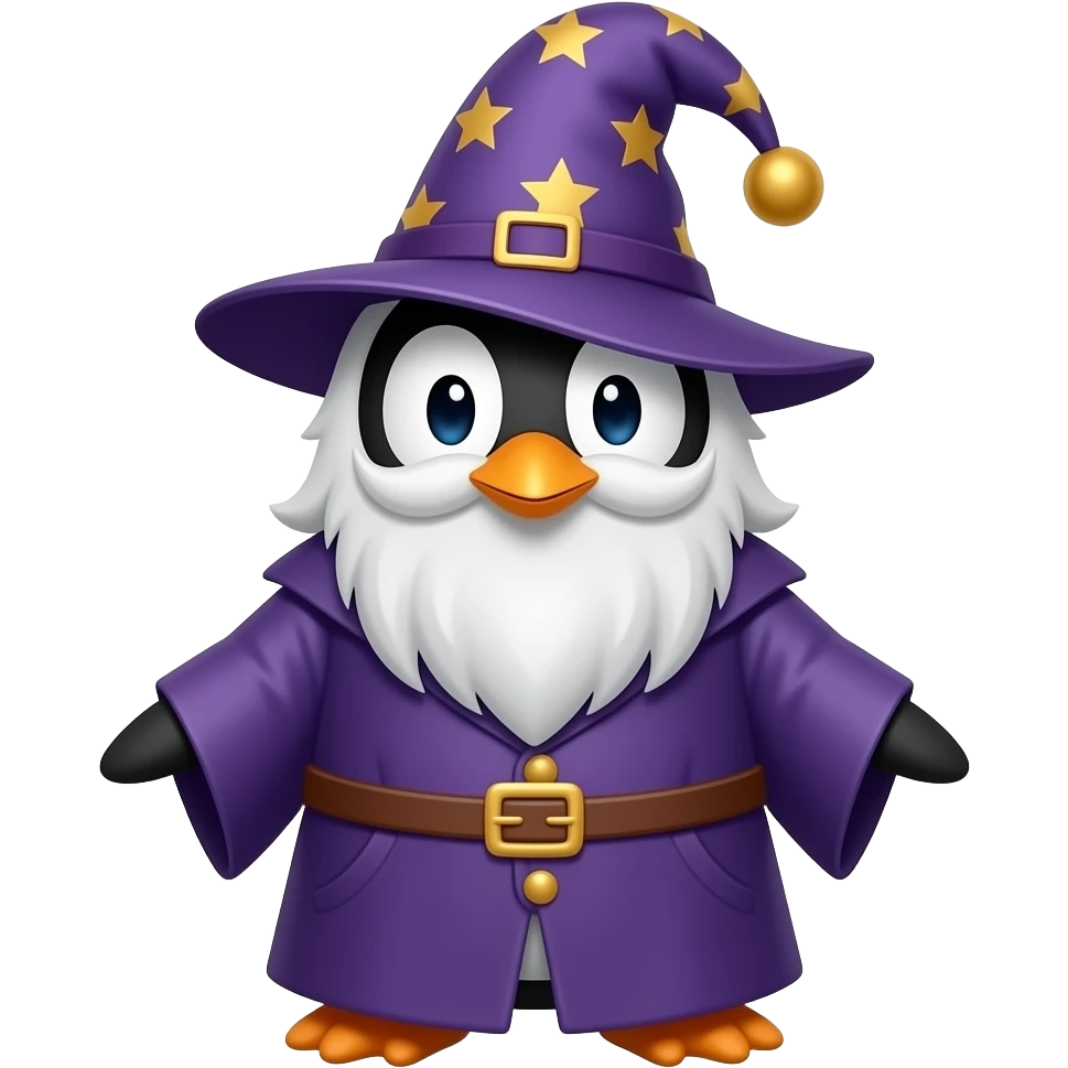 Penguin Wizard emoji