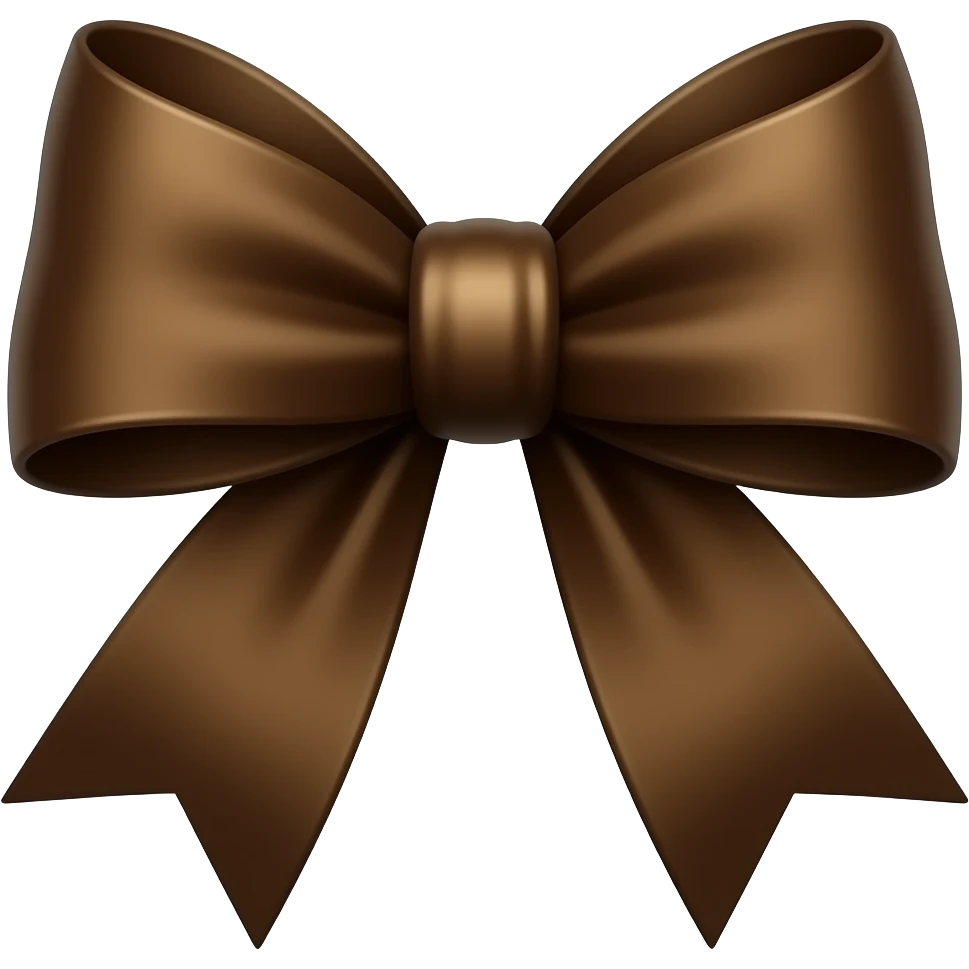dark brown ribbon/bow emoji