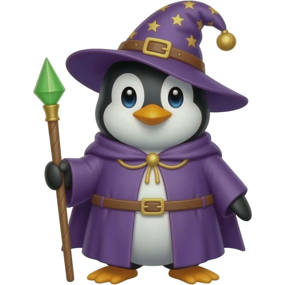 Penguin Wizard emoji