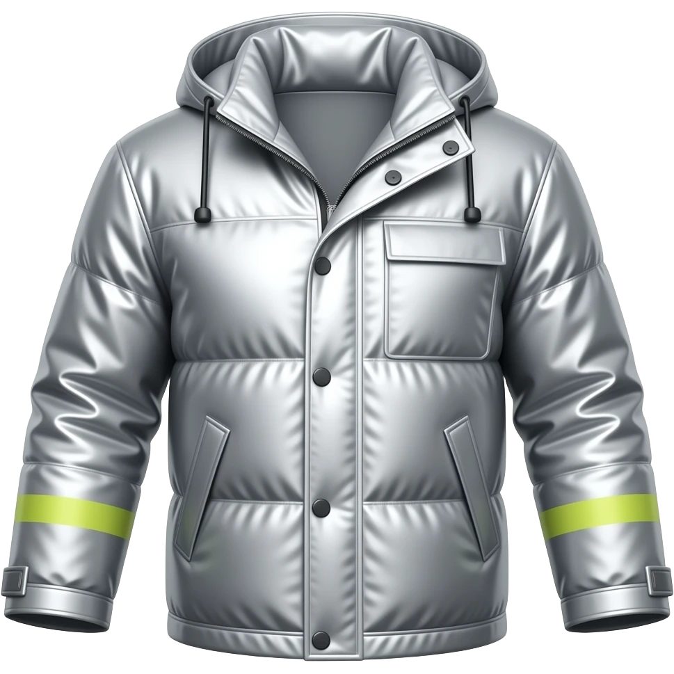 Aluminized/Gray fire-resistant thin coat emoji | AI Emoji Generator