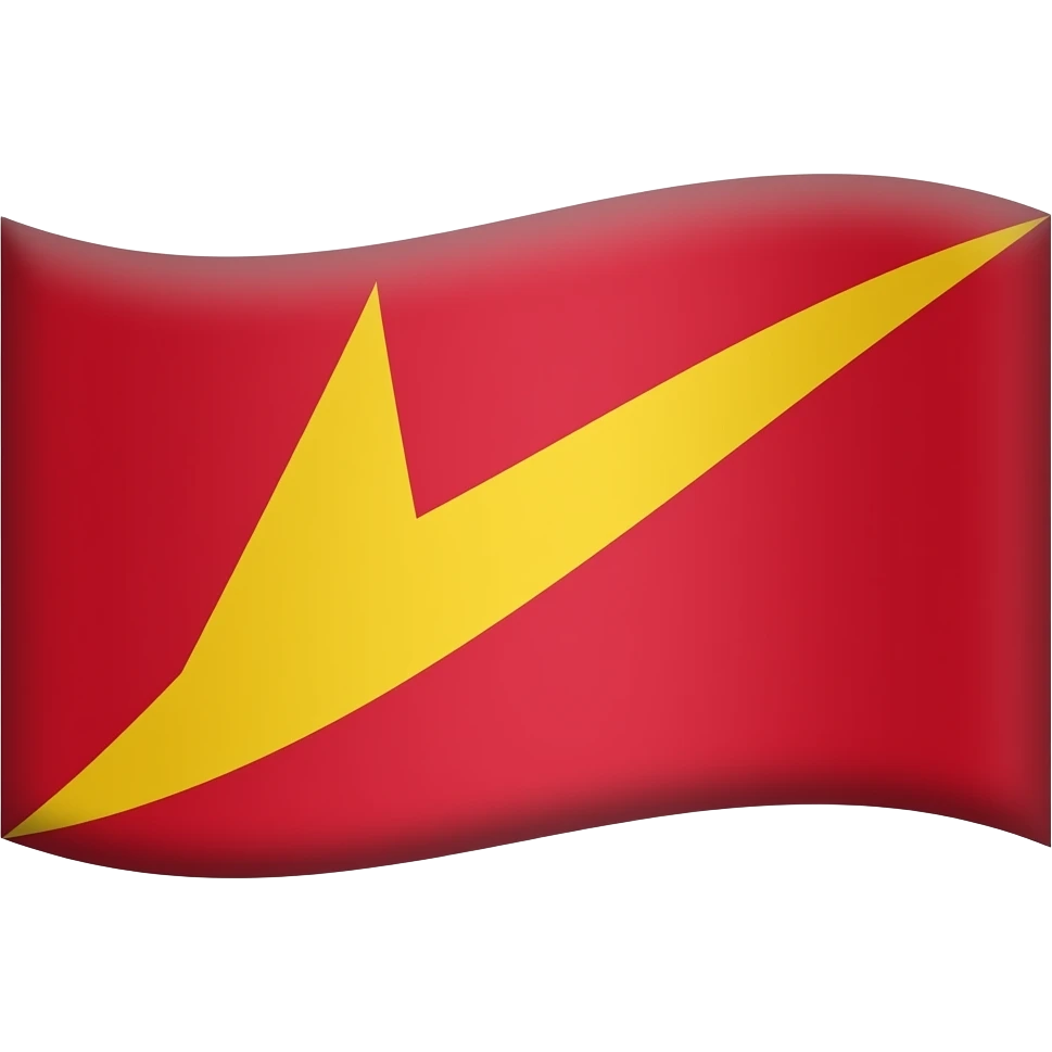 flag plain red background yellow chevron emoji