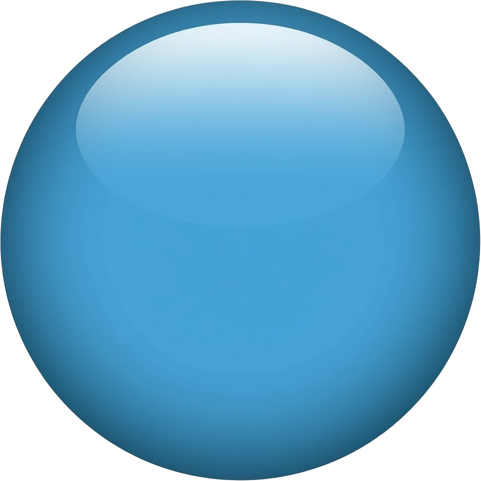 Blue shiny circle  emoji
