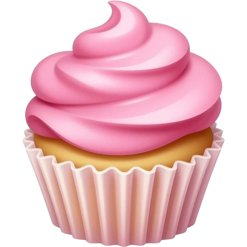 Cupcake with pink icing emoji