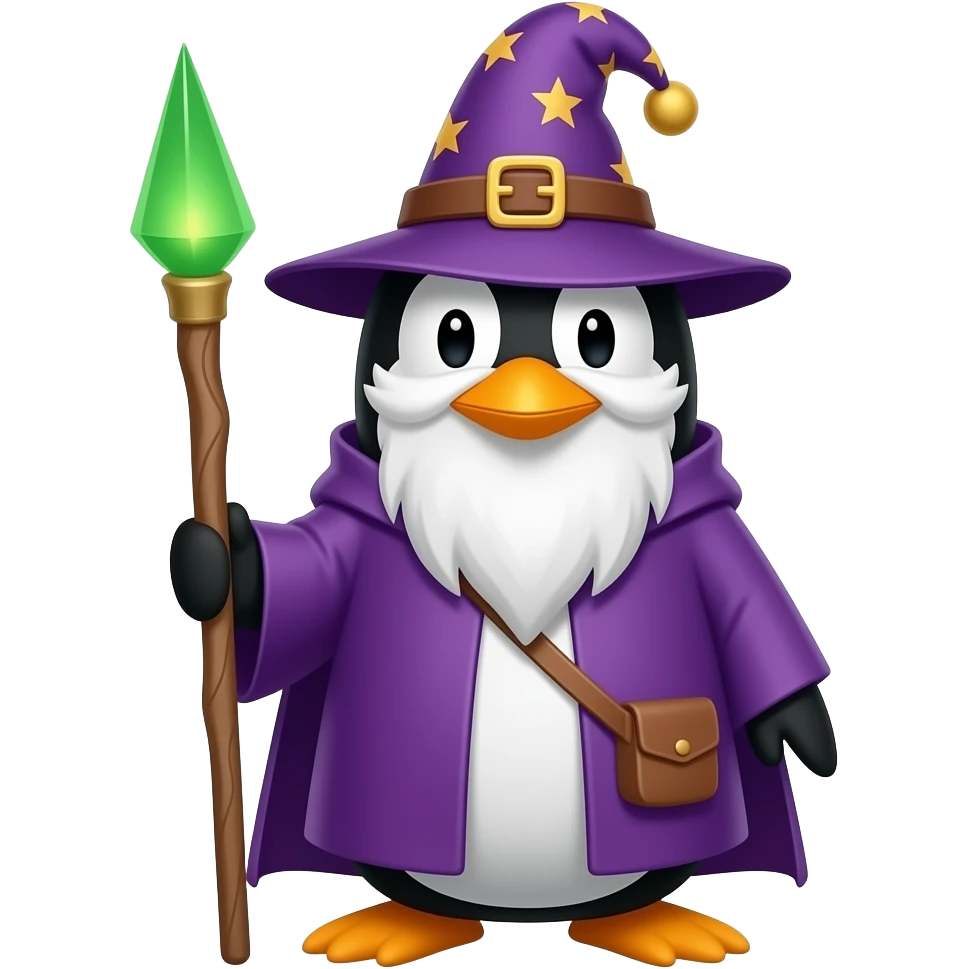 Penguin Wizard emoji