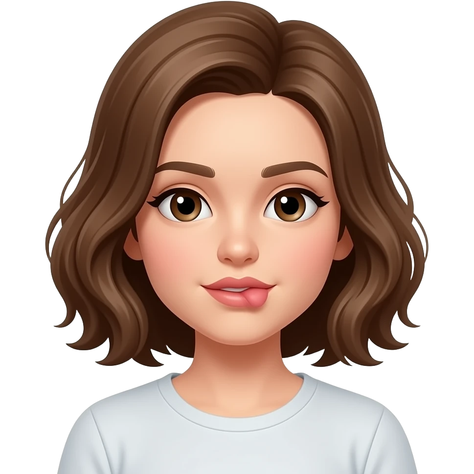 Bites lips emoji