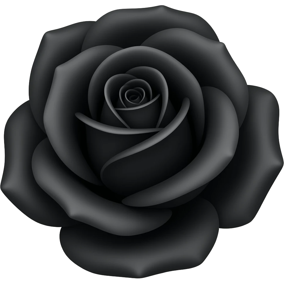 Black rose emoji in bloom emoji